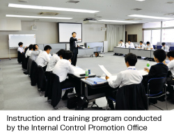 Instruction and training program conducted by the Internal Control Promotion Office 