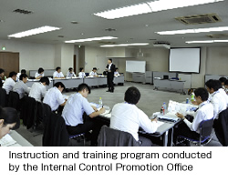 Instruction and training program conducted by the Internal Control Promotion Office 