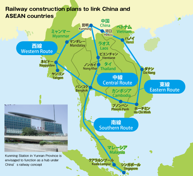 Railway construction plans to link China and ASEAN countries