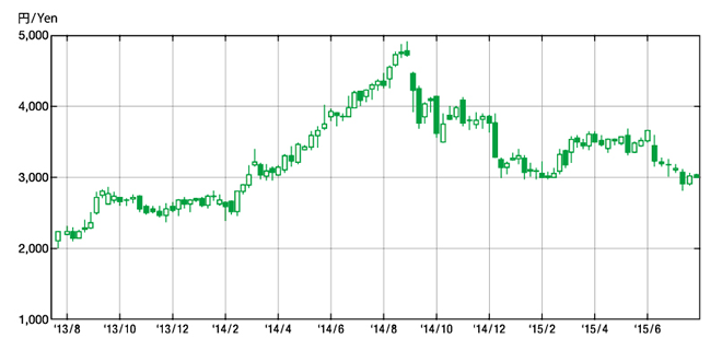 Share price chart