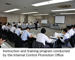 Instruction and training program conducted by the Internal Control Promotion Office 