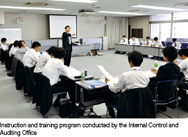 Instruction and training program conducted by the Internal Control Promotion Office 